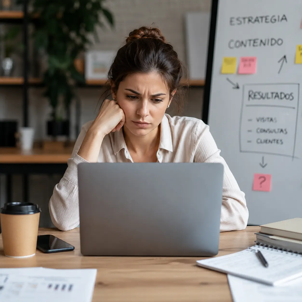 Empresa revisando métricas y resultados de marketing