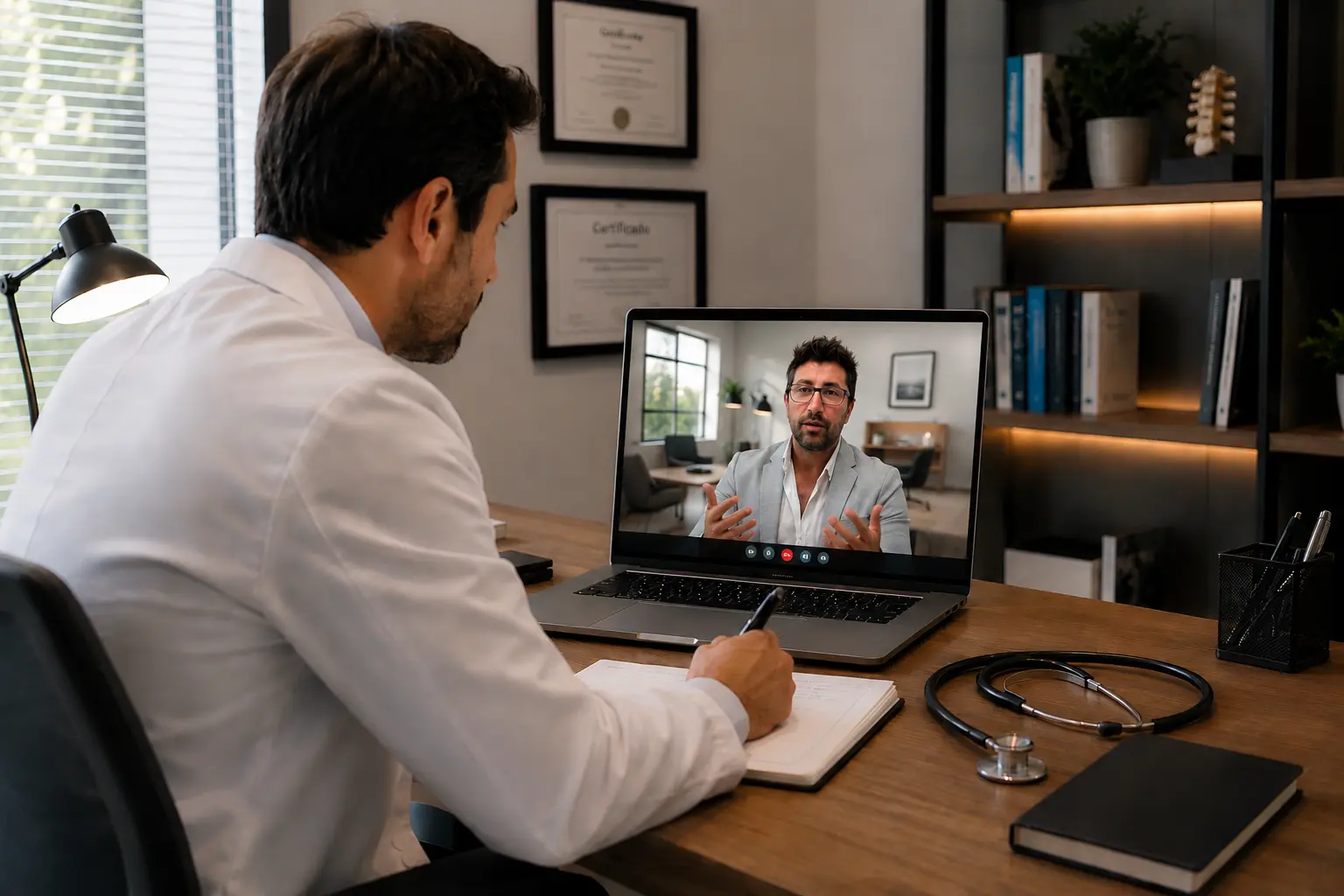 Consultoría estratégica online para médicos especialistas con análisis de posicionamiento, comunicación y captación de pacientes.