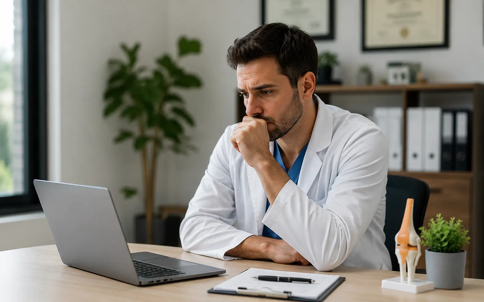Profesional de la salud analizando cómo diferenciarse y mejorar su posicionamiento digital