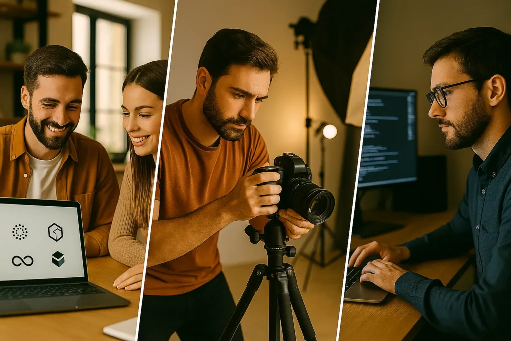 Profesionales y técnicos independientes aplicando estrategias de marketing para atraer más clientes